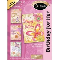 Divinity Boxed Cards - Ser of 4 - Birthday for Her