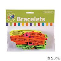 Jesus Loves Me Friendship Bracelets (Pack of 12)