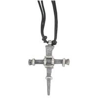 Pewtertone Metal Cross Necklace