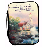 Bible Cover Thomas Kinkade Xlarge Beacon of Hope Lighthouse Navy