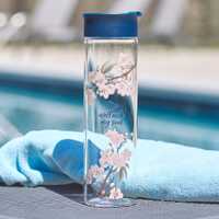 Water Bottle Clear Glass : It is Well, Blue (591 ML) (It Is Well Collection)