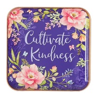Metal Trinket Tray- Cultivate Kindness, Purple Floral (Cultivate Kindness Collection)