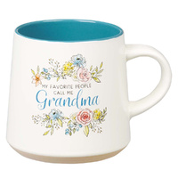 Ceramic Mug: My Favorite People Call Me Grandma, Dark Inside, Stoneware (414ml)
