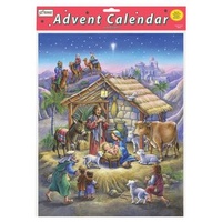 Advent Calendar: Peaceful Prince Nativity Scene, Glitter