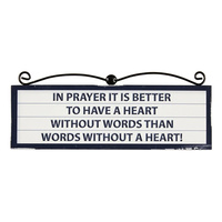 Signs Plaque - Heart & Words (MDF)