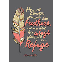 Large Poster - He Will Cover You With His Feathers
