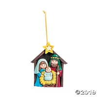 Resin Nativity Christmas Ornament