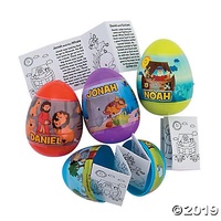 Bible Story-Filled Plastic Eggs (Assorted Designs)