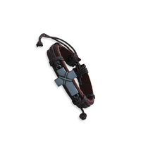 Vintage Cross Adjustable Bracelet - Leather