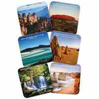 Coasters Natural Australia Faith With Scriptures, Cork Backed (Set of 6) (Australiana Products Series)
