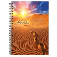 Spiral Hardcover Journal: Footprints