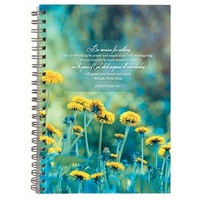 Spiral Hardcover Journal: Flowers Be Anxious For Nothing