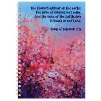 Spiral Softcover Journal: Flowers, Song of Solomon 2:12