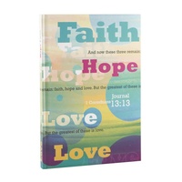 Hardcover Journal: Faith, Hope, Love
