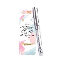 Silver Pen with Bookmark Gift Set: I Can Do All things (Phil 4:13)