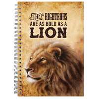 Spiral Bound Hardcover Journal: Lion