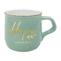 Ceramic Mug Ash Green: Hope (Jeremiah 29:11)