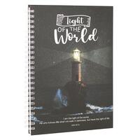 Spiral Bound Hard Cover Journal: Light of The World (John 8:12)
