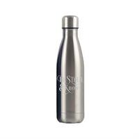 Stainless Steel Water Bottle: Silver Be Still & Know