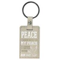 Lux Leather Keyring: Peace