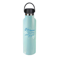 Stainless Steel Thermos Bottle: For I Know the Plans Turqouise Blue