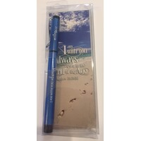 Gel Pen/Bookmark Set: I Am With You Always, Beach (Metal Pen, Black Ink, .5mm)