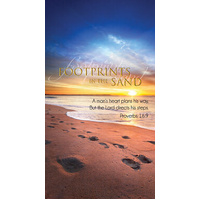 2026 18 Month Daily Planner: Footprints In The Sand (Proverbs 16:9)