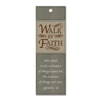 Lux Leather Bookmark: Walk By Faith Hebrews 11:1
