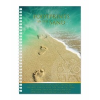 Spiral Bound Soft Cover Journal: Footprints In The Sand