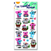 UV Transfer Stickers: Koala Series