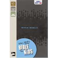 KJV Bible For Kids Charcoal Thinline Edition (Red Letter Edition)