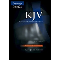 KJV Cambridge Concord Reference Bible--goatskin leather, black (Red Letter)