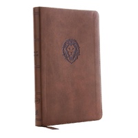 KJV Holy Bible - Thinline Youth Edition, Brown Leathersoft, Red Letter, Comfort Print