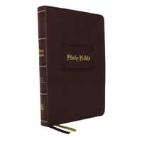 KJV Large Print Center-Column Reference Bible Brown (Red Letter Edition) Premium Imitation Leather