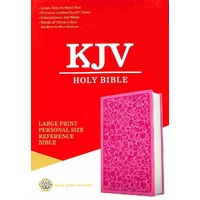 KJV Holy Bible Large Print Personal Size Reference Bible Pink (Red Letter Edition)