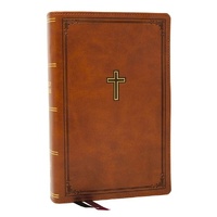 KJV Personal Size Large Print End-of-Verse Reference Bible, Brown Leathersoft, Red Letter, Comfort Print