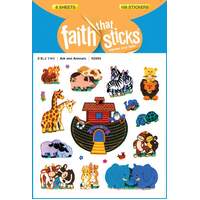 Ark and Animals (6 Sheets, 108 Stickers) (Stickers Faith That Sticks Series)