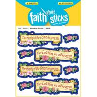 Blessings Scrolls (6 Sheets, 48 Stickers) (Stickers Faith That Sticks Series)
