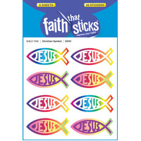 Stickers - Christian Symbols (6 sheets of 8 stickers)