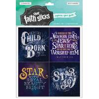 Christmas Greetings (2 Sheets, 8 Stickers) (Stickers Faith That Sticks Series)