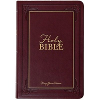 B KJV HOLY BIBLE GIANT PRINT COMPACT GARNET INDEXED (RED LETTER EDITION)