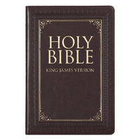 KJV Thinline Large Print Thumb Index Dark Brown LuxLeather