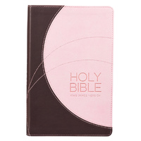 KJV Gift and Award Bible Pink Brown Red Letter Edition