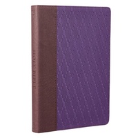 KJV Large Print Thinline Bible Brown Purple Red Letter Edition