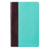 KJV Giant Print Bible Teal/Brown Red Letter Edition