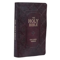 KJV Giant Print Bible Pattern Dark Brown (Red Letter Edition)