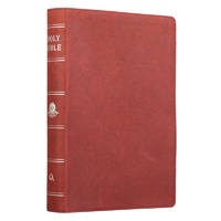 KJV Super Giant Print Top Grain Premium Leather Burgundy Thumb Indexed