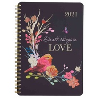 2021 12-Month Daily Diary/Planner: Do All Things in Love