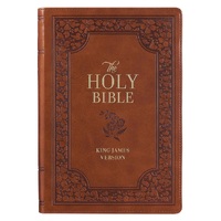 Medium Brown Faux Leather Full-size Giant Print King James Version Bible