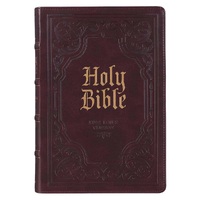 Antiqued Brown Faux Leather Giant Print Full-size King James Version Bible